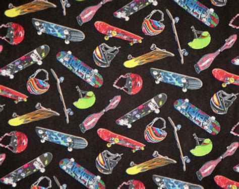 skates nice timeless metalic inlay cm-3290 cotton fabric|Amazon.com: Skateboard Fabric.